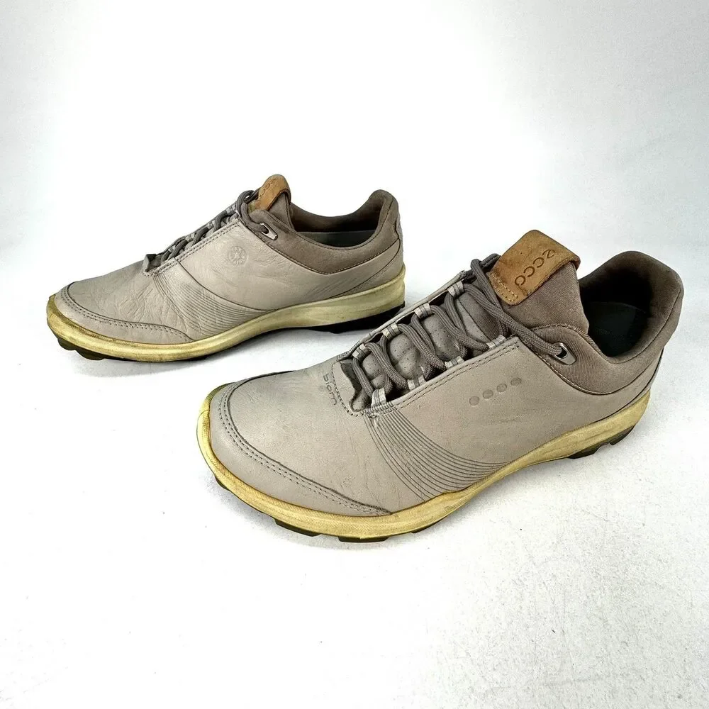 ECCO BIOM HYBRID 3 Womens 7 / 38 Gore-Tex Golf Shoes Yak Leather Spikeless Grey